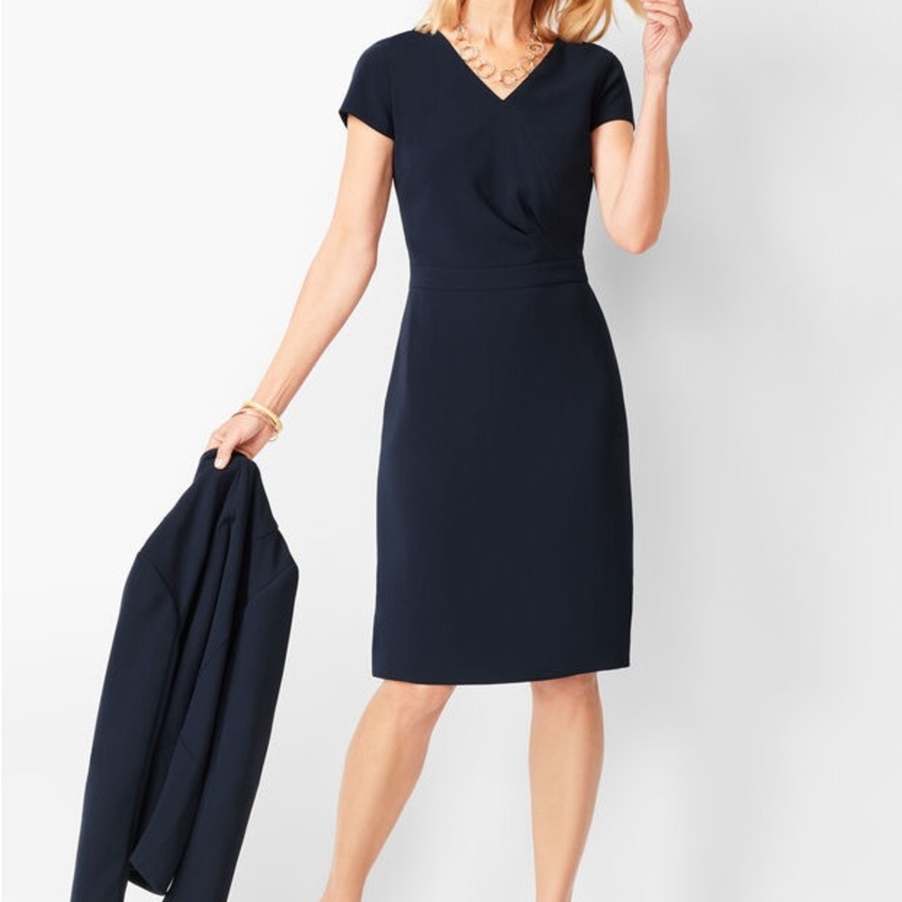 Talbots Classic Navy Midi Dress